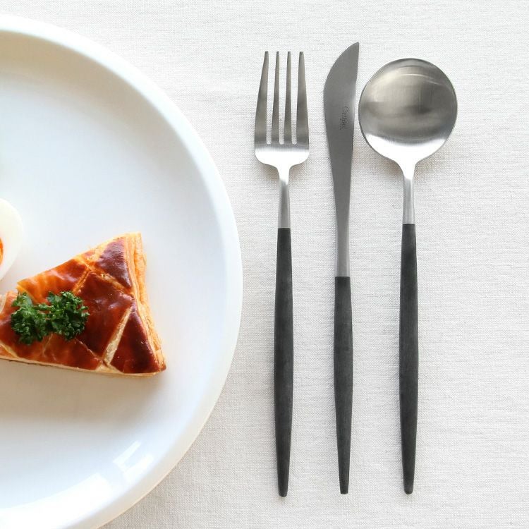 クチポール（Cutipol） GOA/ゴア ブラック ディナー3点セット（ディナーナイフ・ディナーフォーク・ディナースプーン） [ネコポス対応可(6セットまで)]