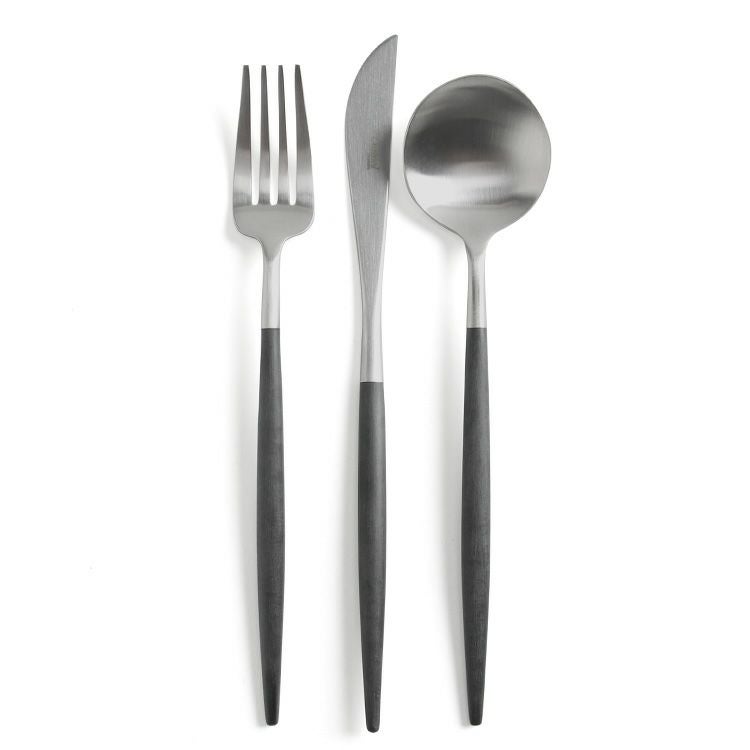 クチポール（Cutipol） GOA/ゴア ブラック ディナー3点セット（ディナーナイフ・ディナーフォーク・ディナースプーン） [ネコポス対応可(6セットまで)]