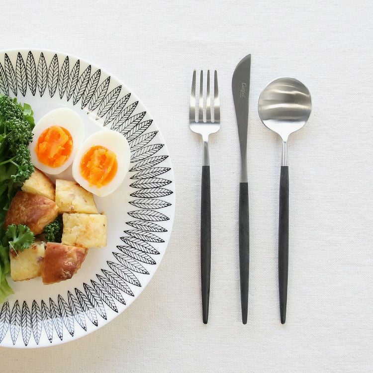 クチポール（Cutipol） GOA/ゴア ブラック デザート3点セット（デザートナイフ・デザートフォーク・デザートスプーン） [ネコポス対応可(6セットまで)]