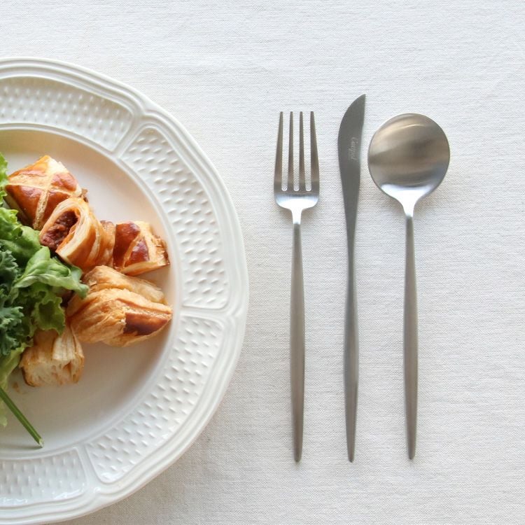 クチポール（Cutipol） MOON MATT/ムーンマット デザート3点セット（デザートナイフ・デザートフォーク・デザートスプーン） [ネコポス対応可(6セットまで)]