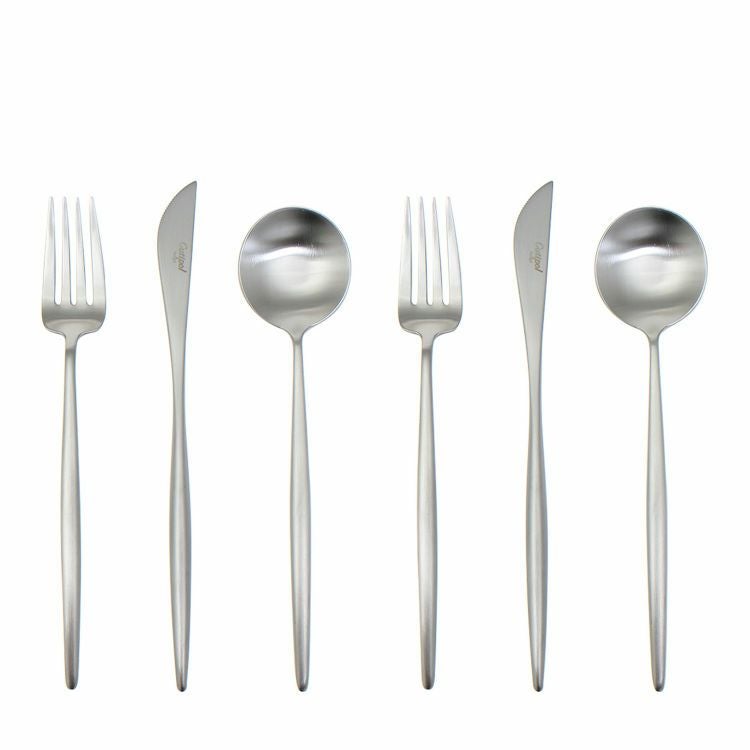 クチポール（Cutipol） MOON MATT/ムーンマット デザート6点セット（デザートナイフ・デザートフォーク・デザートスプーン） ギフトボックス(化粧箱付)