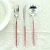 クチポール（Cutipol） GOA/ゴア レッド ディナー3点セット（ディナーナイフ・ディナーフォーク・ディナースプーン） [ネコポス対応可(6セットまで)]