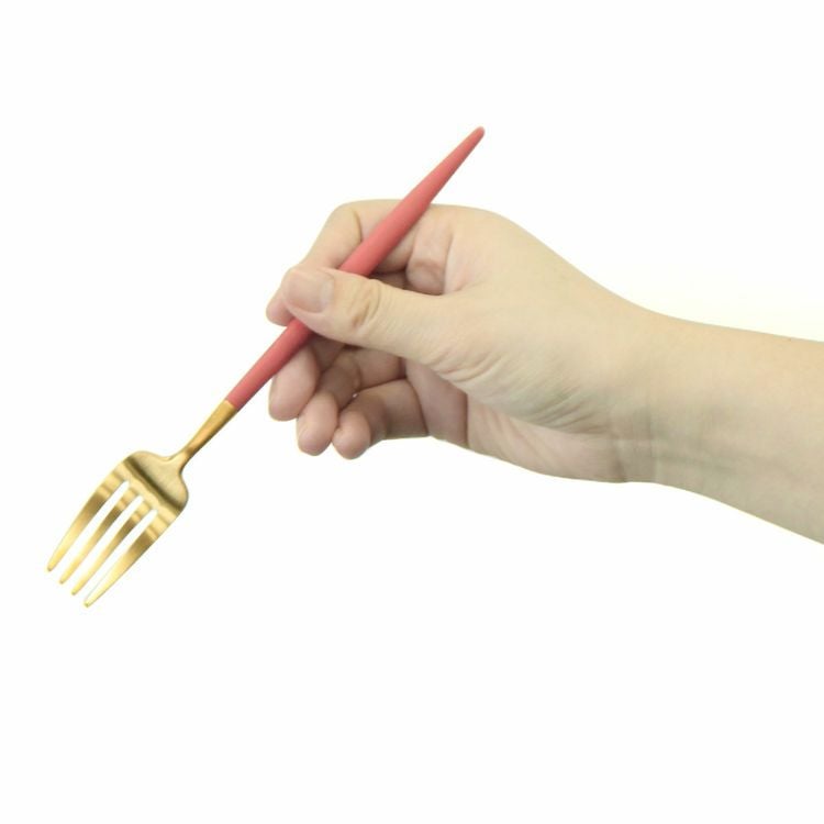 クチポール（Cutipol） GOA/ゴア レッドマットゴールド デザートフォーク GO07RG [ネコポス対応可(18点まで)]