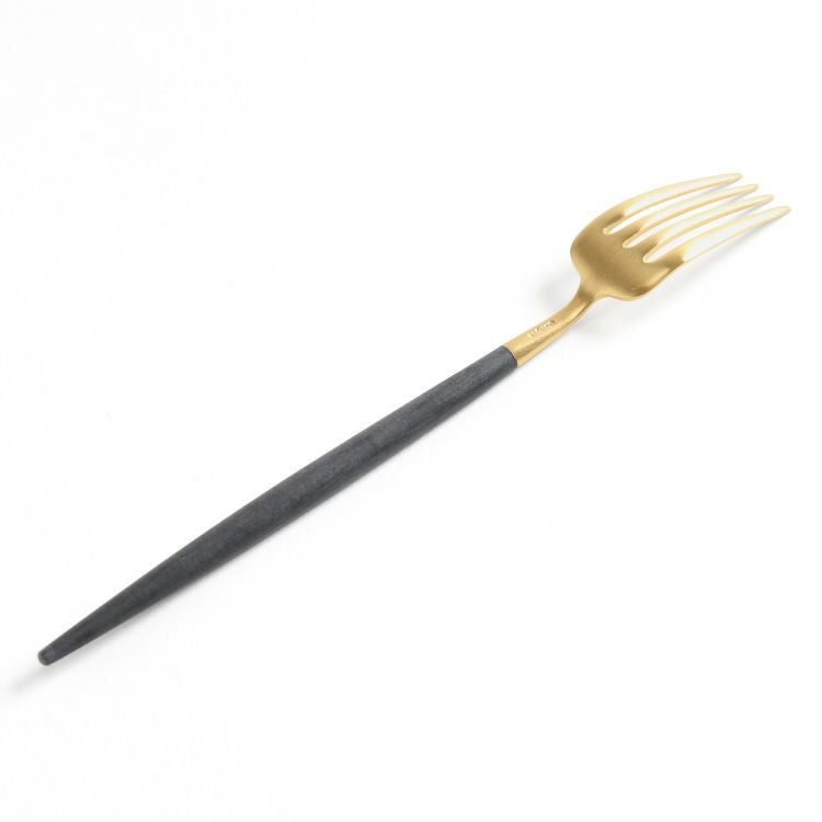 クチポール（Cutipol） GOA/ゴア ブラックマットゴールド デザートフォーク GO07GB [ネコポス対応可(18点まで)]
