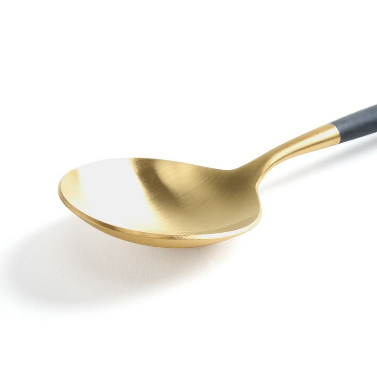 クチポール（Cutipol） GOA/ゴア ブラックマットゴールド デザートスプーン GO08GB [ネコポス対応可(18点まで)]