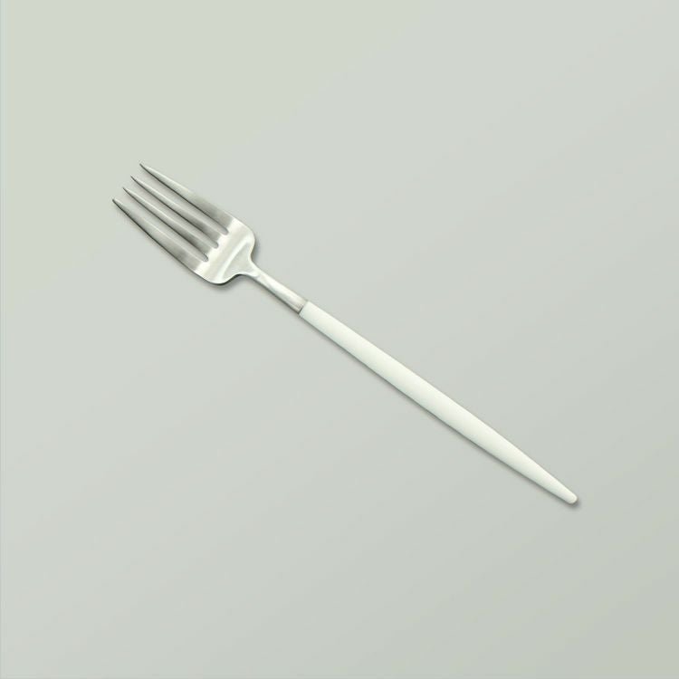 クチポール（Cutipol） GOA/ゴア ホワイト デザートフォーク GO07W [ネコポス対応可(18点まで)]