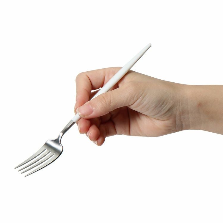 クチポール（Cutipol） GOA/ゴア ホワイト デザートフォーク GO07W [ネコポス対応可(18点まで)]