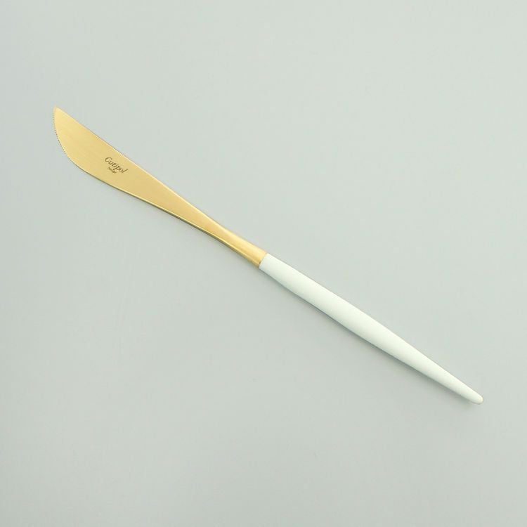 クチポール（Cutipol） GOA/ゴア ホワイトマットゴールド ディナーナイフ/テーブルナイフ GO03WGB [ネコポス対応可(18点まで)]