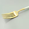 クチポール（Cutipol） GOA/ゴア ホワイトマットゴールド ディナーフォーク/テーブルフォーク GO04WGB [ネコポス対応可(18点まで)]