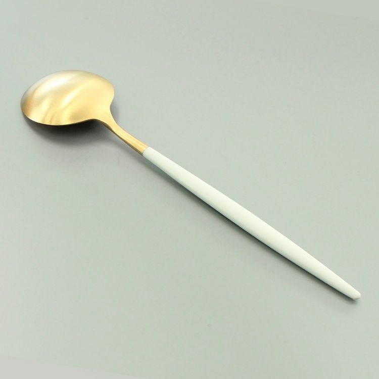 クチポール（Cutipol） GOA/ゴア ホワイトマットゴールド ディナースプーン/テーブルスプーン GO05WGB [ネコポス対応可(18点まで)]