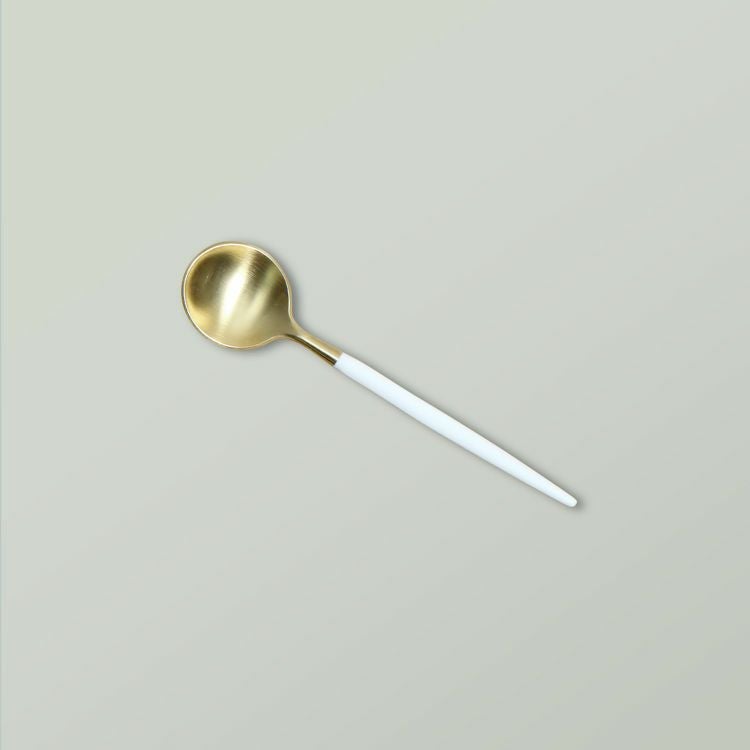 クチポール（Cutipol） GOA/ゴア ホワイトマットゴールド コーヒー/ティースプーン GO11WGB [ネコポス対応可(18点まで)]