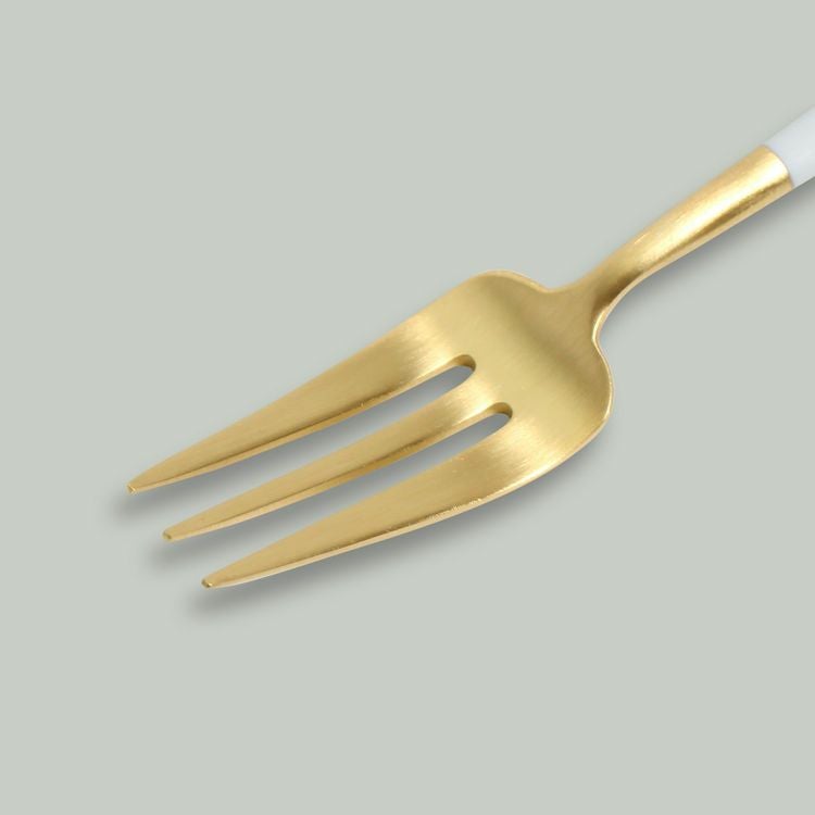 クチポール（Cutipol） GOA/ゴア ホワイトマットゴールド ケーキフォーク／ペストリーフォーク GO24WGB [ネコポス対応可(18点まで)]