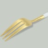 クチポール（Cutipol） GOA/ゴア ホワイトマットゴールド ケーキフォーク／ペストリーフォーク GO24WGB [ネコポス対応可(18点まで)]