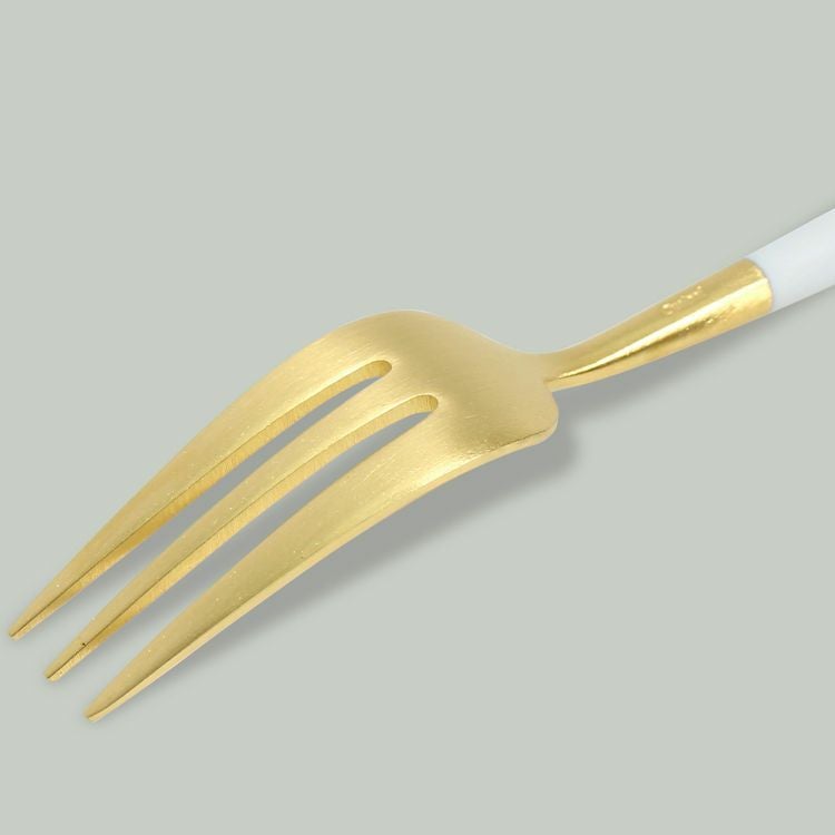 クチポール（Cutipol） GOA/ゴア ホワイトマットゴールド ケーキフォーク／ペストリーフォーク GO24WGB [ネコポス対応可(18点まで)]