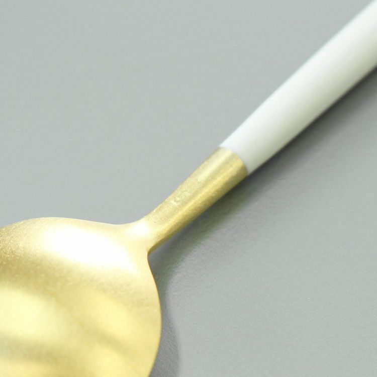 クチポール（Cutipol） GOA/ゴア ホワイトマットゴールド ロングドリンクスプーン [ネコポス対応可(18点まで)]