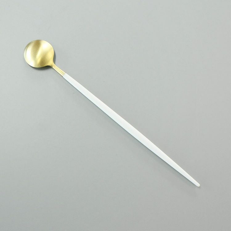 クチポール（Cutipol） GOA/ゴア ホワイトマットゴールド ロングドリンクスプーン [ネコポス対応可(18点まで)]