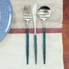 クチポール（Cutipol） GOA/ゴア ブルー ディナー3点セット（ディナーナイフ・ディナーフォーク・ディナースプーン） [ネコポス対応可(6セットまで)]