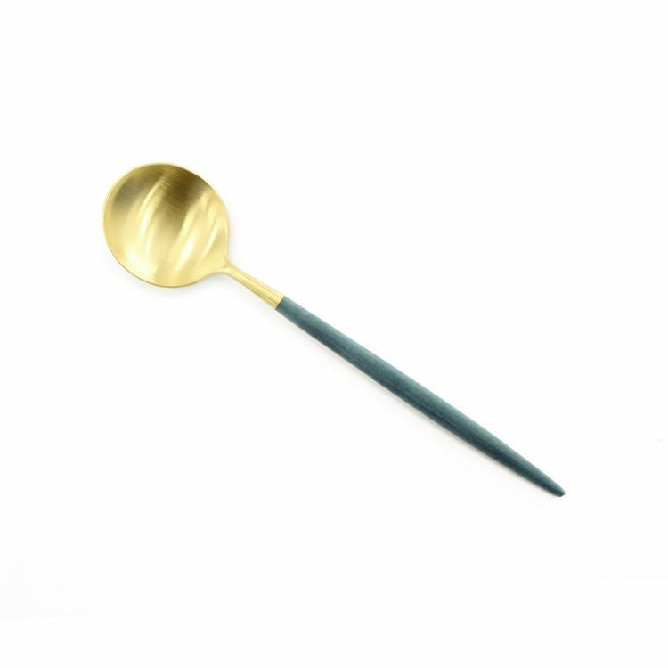 クチポール（Cutipol） GOA/ゴア ブルーマットゴールド デザートスプーン GO08GBL [ネコポス対応可(18点まで)]