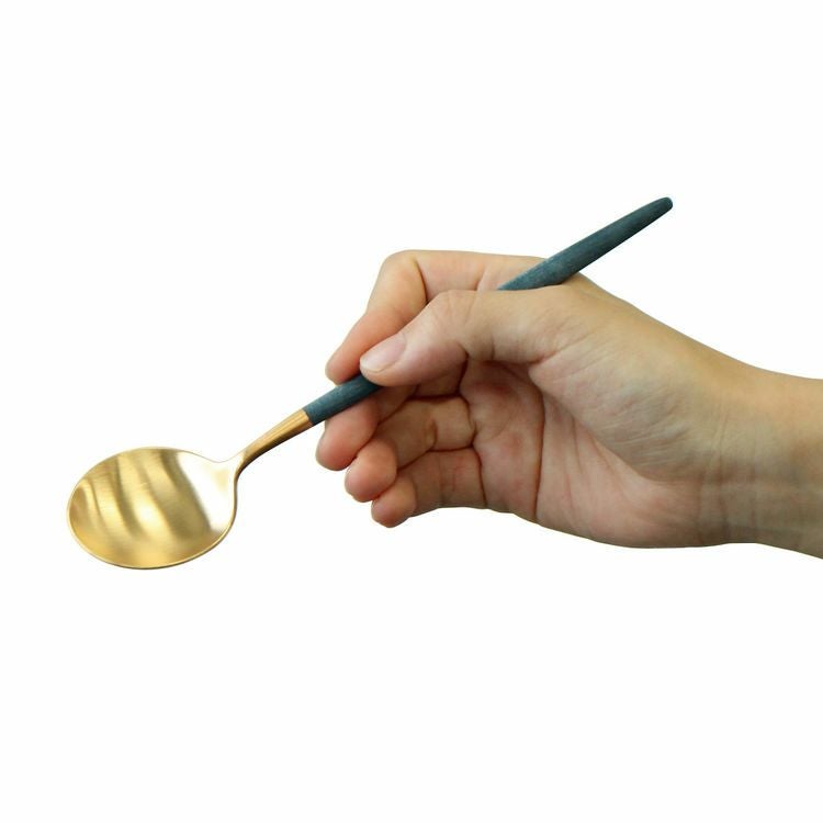 クチポール（Cutipol） GOA/ゴア ブルーマットゴールド デザートスプーン GO08GBL [ネコポス対応可(18点まで)]