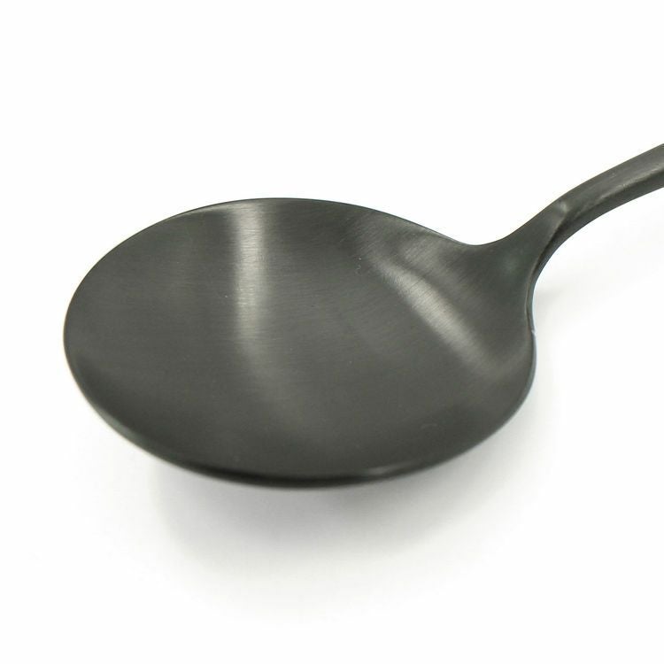 クチポール（Cutipol） MOON MATT/ムーンマット ブラック ディナースプーン [ネコポス対応可(18点まで)]