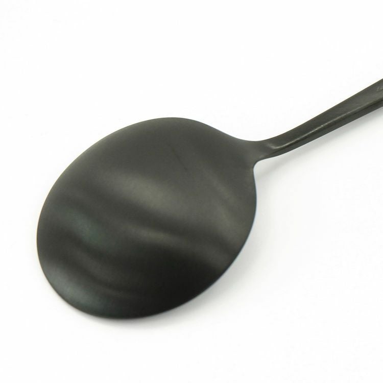 クチポール（Cutipol） MOON MATT/ムーンマット ブラック ディナースプーン [ネコポス対応可(18点まで)]