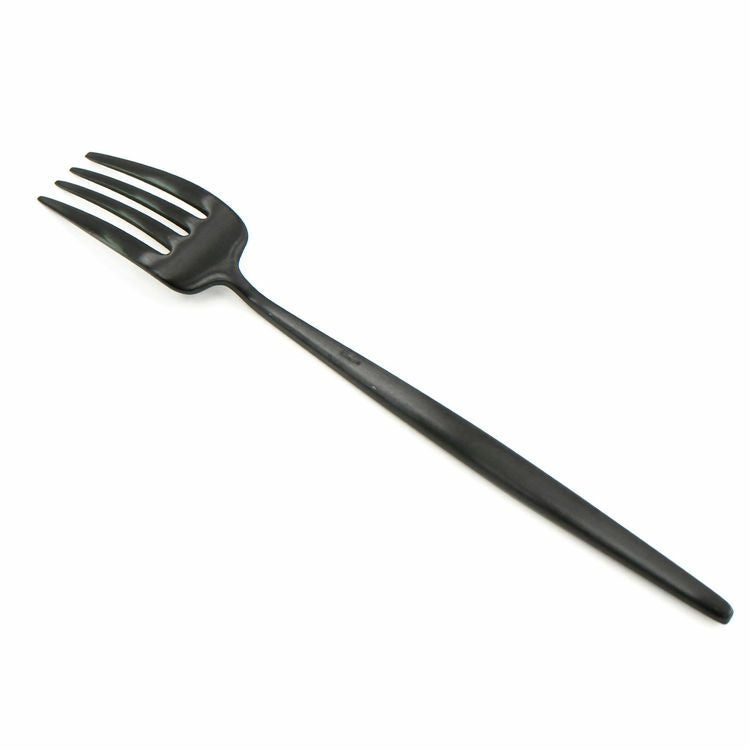 クチポール（Cutipol） MOON MATT/ムーンマット ブラック デザートフォーク [ネコポス対応可(18点まで)]