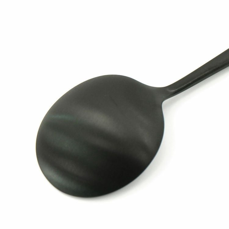 クチポール（Cutipol） MOON MATT/ムーンマット ブラック デザートスプーン [ネコポス対応可(18点まで)]