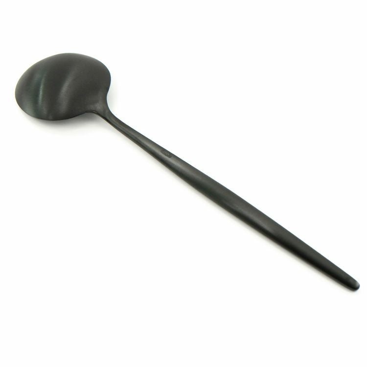 クチポール（Cutipol） MOON MATT/ムーンマット ブラック デザートスプーン [ネコポス対応可(18点まで)]