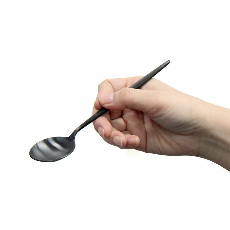 クチポール（Cutipol） MOON MATT/ムーンマット ブラック デザートスプーン [ネコポス対応可(18点まで)]