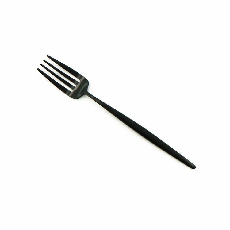 クチポール（Cutipol） MOON MATT/ムーンマット ブラック デザートセット（デザートナイフ・デザートフォーク・デザートスプーン） + カトラリーレスト 8点セット ギフトボックス(化粧箱付)