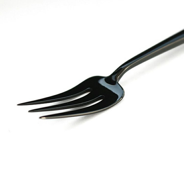 クチポール（Cutipol） MOON MIRROR/ムーンミラー ブラック ケーキフォーク／ペストリーフォーク MO24BL [ネコポス対応可(18点まで)]