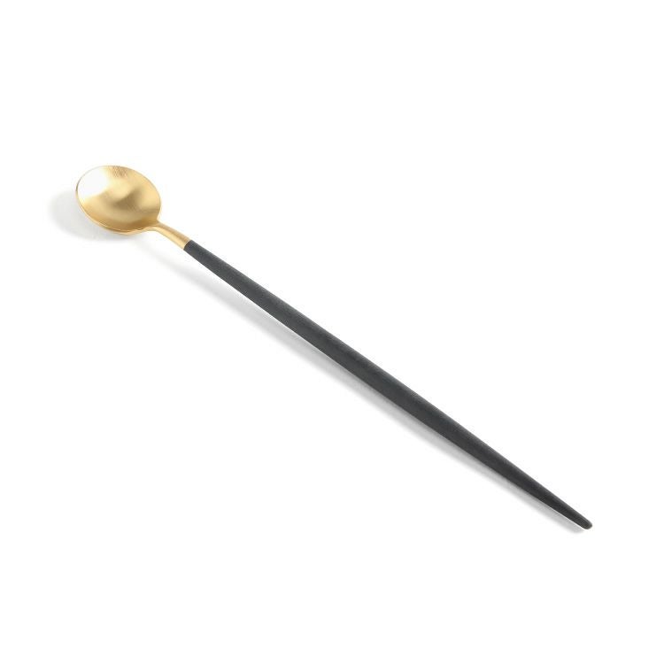 クチポール（Cutipol） GOA/ゴア ブラックマットゴールド ロングドリンクスプーン [ネコポス対応可(18点まで)]