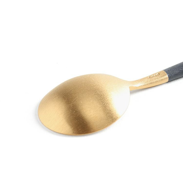 クチポール（Cutipol） GOA/ゴア ブラックマットゴールド ロングドリンクスプーン [ネコポス対応可(18点まで)]