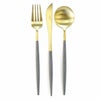 クチポール（Cutipol） GOA/ゴア グレーマットゴールド ディナー3点セット（ディナーナイフ・ディナーフォーク・ディナースプーン） [ネコポス対応可(6セットまで)]