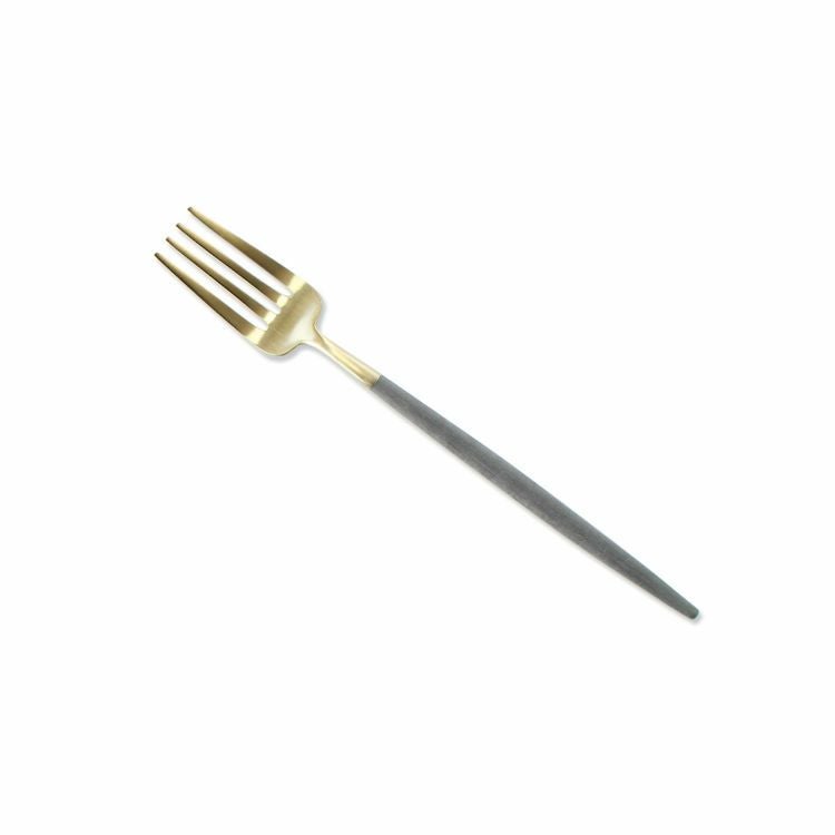 クチポール（Cutipol） GOA/ゴア グレーマットゴールド デザート3点セット（デザートナイフ・デザートフォーク・デザートスプーン） [ネコポス対応可(6セットまで)]