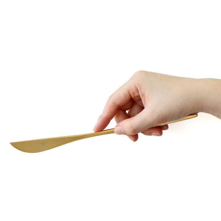 クチポール（Cutipol） MOON MATT/ムーンマット ゴールド ディナーナイフ [ネコポス対応可(18点まで)]