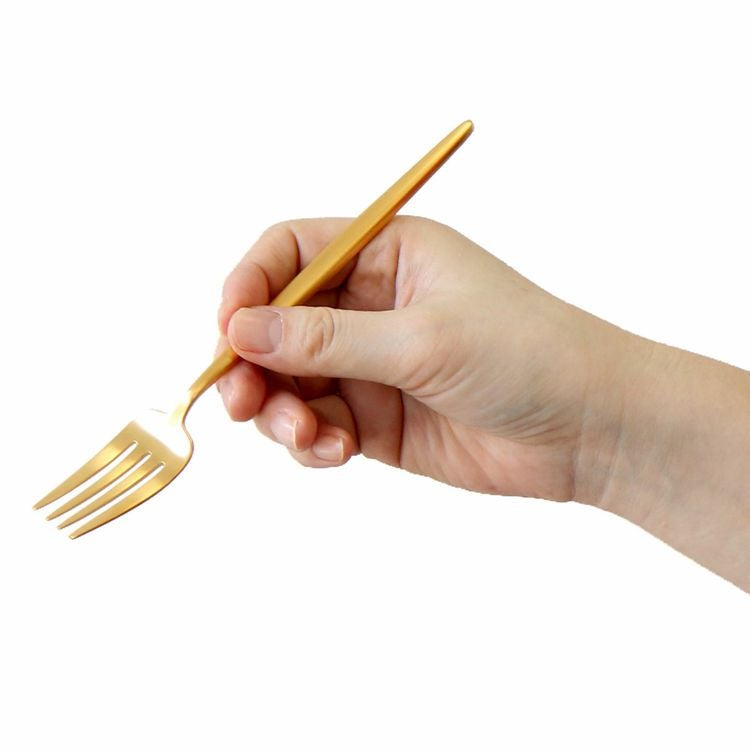 クチポール（Cutipol） MOON MATT/ムーンマット ゴールド デザートフォーク [ネコポス対応可(18点まで)]