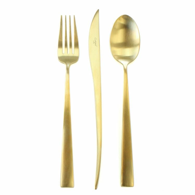 クチポール（Cutipol） DUNA/デュナ ゴールド ディナー3点セット（ディナーナイフ・ディナーフォーク・ディナースプーン） [ネコポス対応可(6セットまで)]