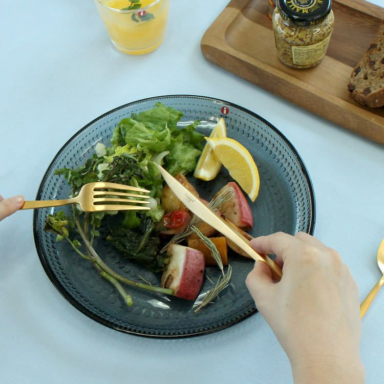 クチポール（Cutipol） DUNA/デュナ ゴールド ディナー3点セット（ディナーナイフ・ディナーフォーク・ディナースプーン） [ネコポス対応可(6セットまで)]