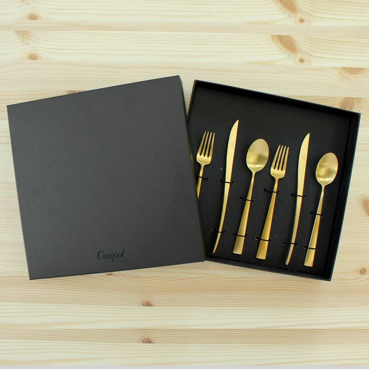 クチポール（Cutipol） DUNA/デュナ ゴールド デザート6点セット ギフトボックス(化粧箱付)