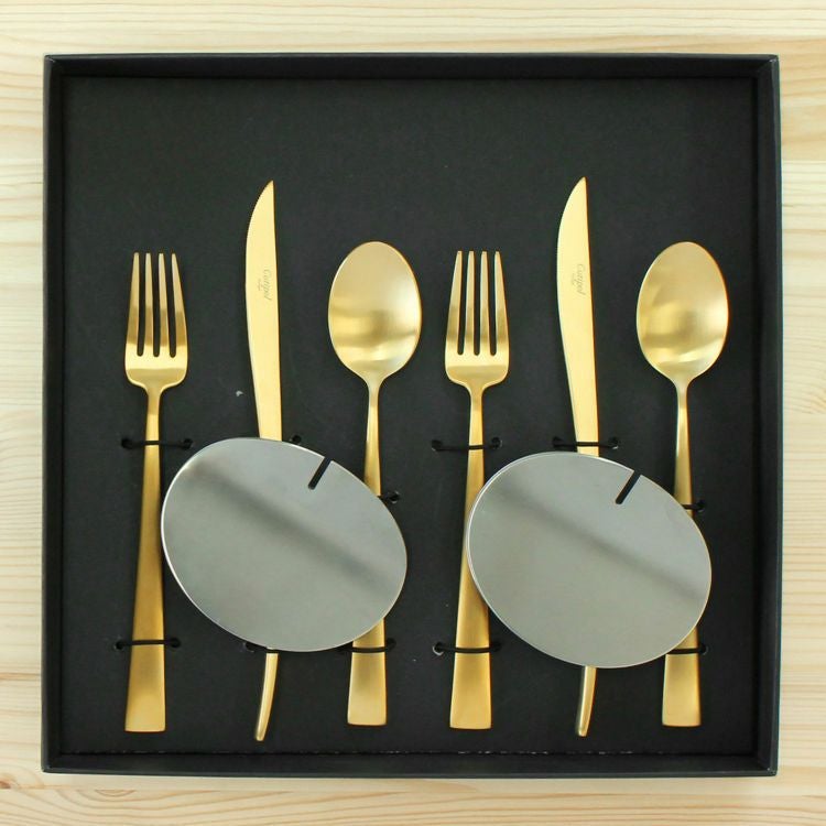 クチポール（Cutipol） DUNA/デュナ ゴールド デザート8点セット ギフトボックス(化粧箱付)