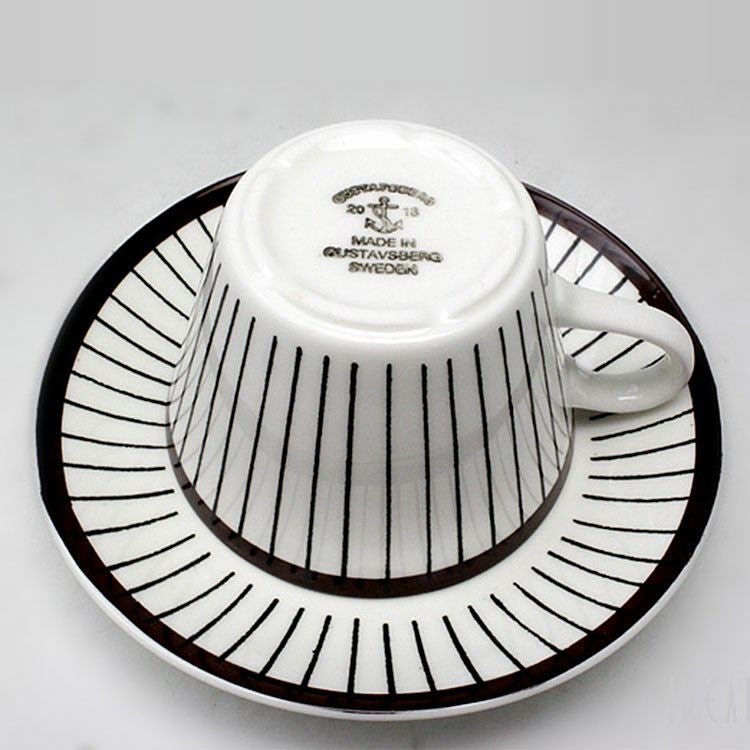 グスタフスベリ（Gustavsberg） スピサリブ/Spisa Ribb コーヒーカップ＆ソーサー 【復刻版】