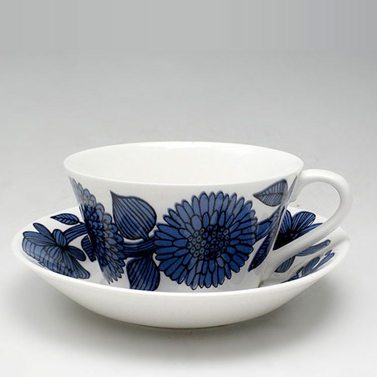 グスタフスベリ（Gustavsberg） ブルーアスター/Blue Aster ティーカップ＆ソーサー 【復刻版】