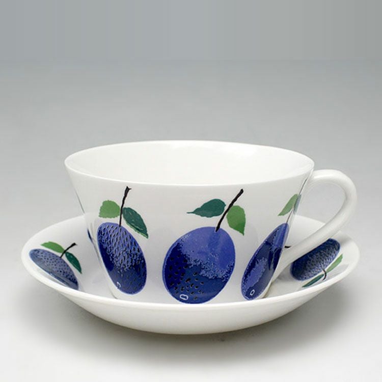 グスタフスベリ（Gustavsberg） プルーヌス/Prunus ティーカップ＆ソーサー+ プレート 22cm 【復刻版】