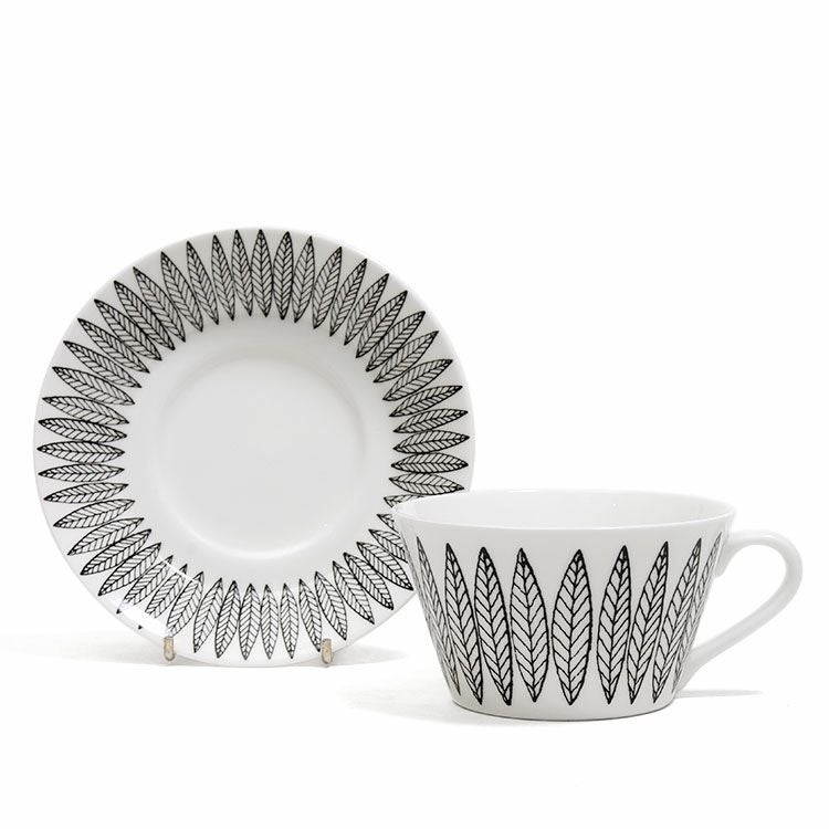 グスタフスベリ（Gustavsberg） サリックス/Salix ブラック ティーカップ＆ソーサー 【復刻版】