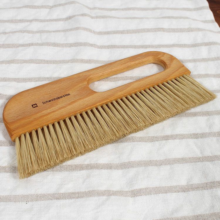 レデッカー（REDECKER） 薄型幅広テーブルブラシ(白豚毛) 20×9cm