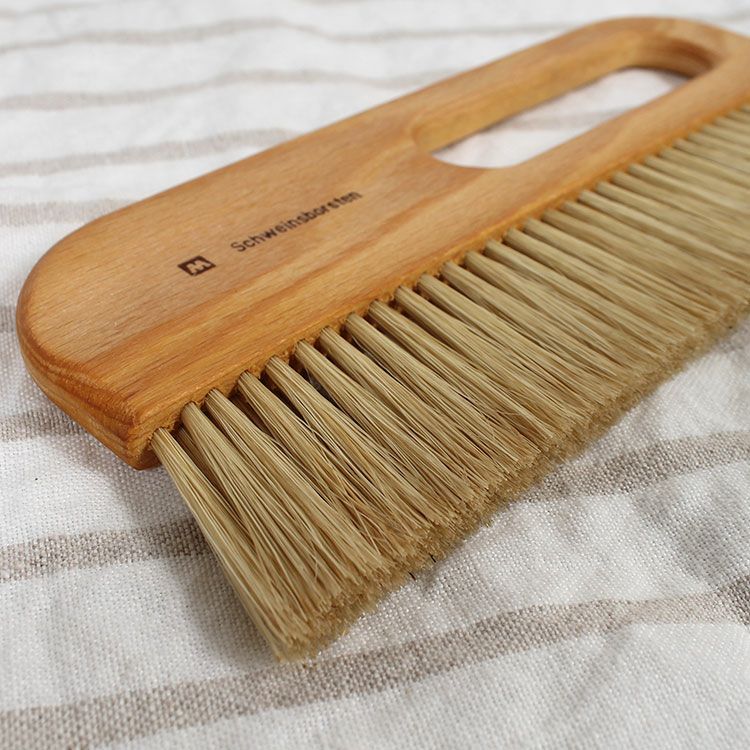 レデッカー（REDECKER） 薄型幅広テーブルブラシ(白豚毛) 20×9cm