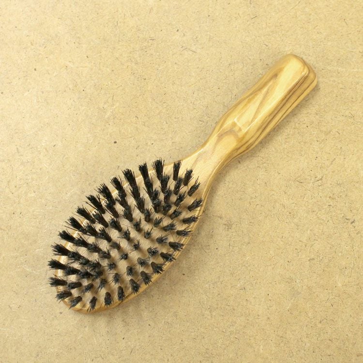 レデッカー（REDECKER） オリーブウッド オーバル ヘアブラシ 17.5cm イノシシ毛