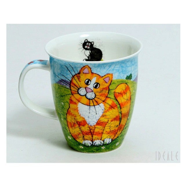 ダヌーン（Dunoon） マグカップ NEVIS おすまし白黒猫 HAPPY CATS BLACK