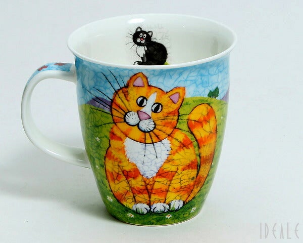 ダヌーン（Dunoon） マグカップ NEVIS おすまし白黒猫 HAPPY CATS BLACK